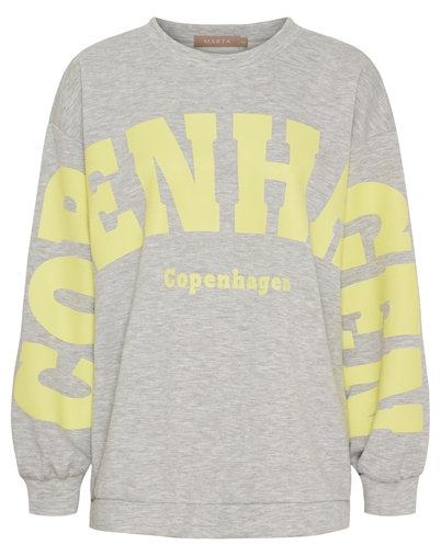 Marta du Chateau - MDChibiscus Sweatshirt - Grey/Yellow